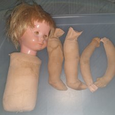 Ремонт тела и лица Käthe Kruse -1950-er или осторожно, старая кукла!