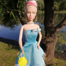 Музей винтажных платьев. Голубое летнее платье