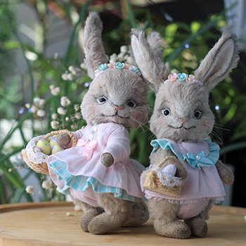 Зайки или кролики. Но пасхальные