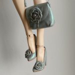 Нарядный комплект из тонкой кожи " хамелеон "