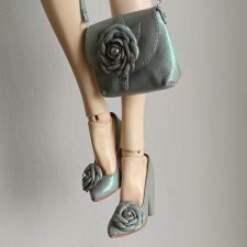 Нарядный комплект из тонкой кожи " хамелеон "