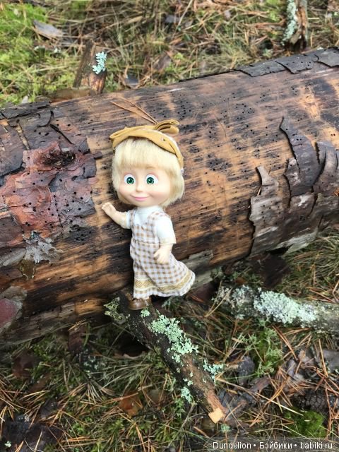 Осенняя прогулка Машки — Куклы Маша и Медведь (Simba): Маша в кармашке (фото 6)