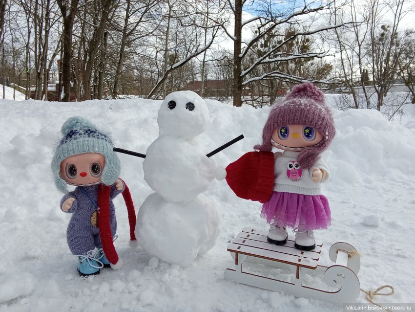 Как Паулина и Каспер снеговика лепили (фото 4)