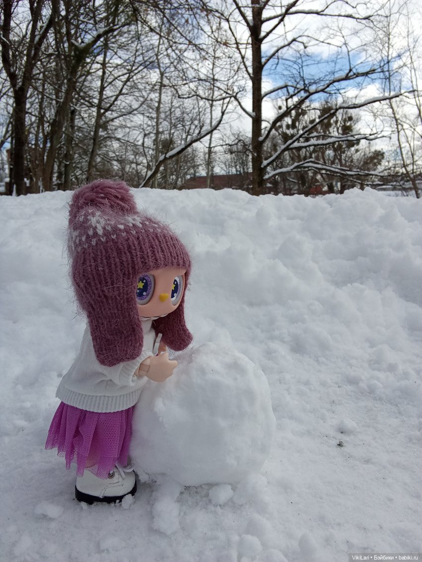 Как Паулина и Каспер снеговика лепили