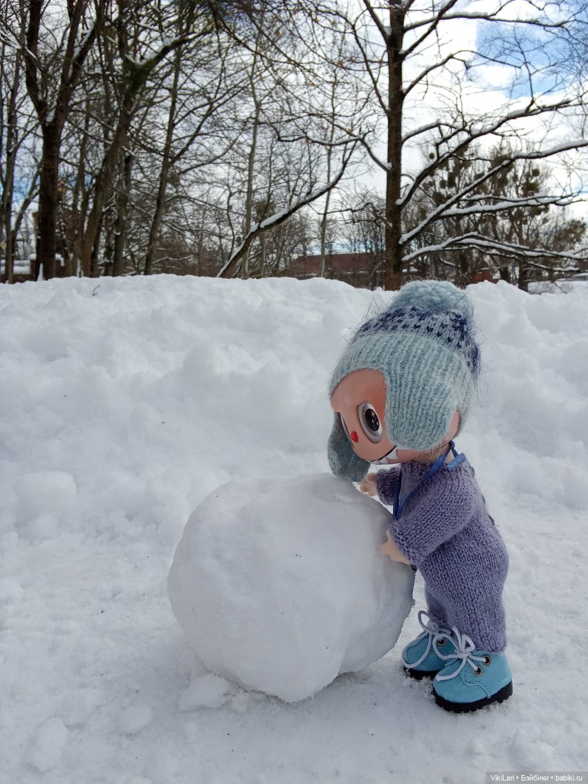 Как Паулина и Каспер снеговика лепили (фото 2)