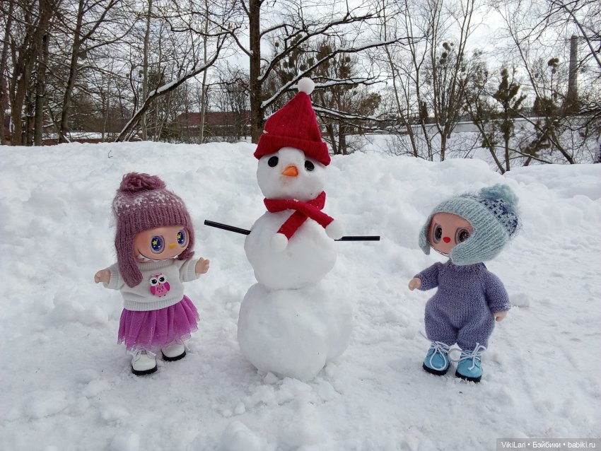 Как Паулина и Каспер снеговика лепили (фото 5)