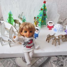 Николь в зимнем парке "Полярная сказка"