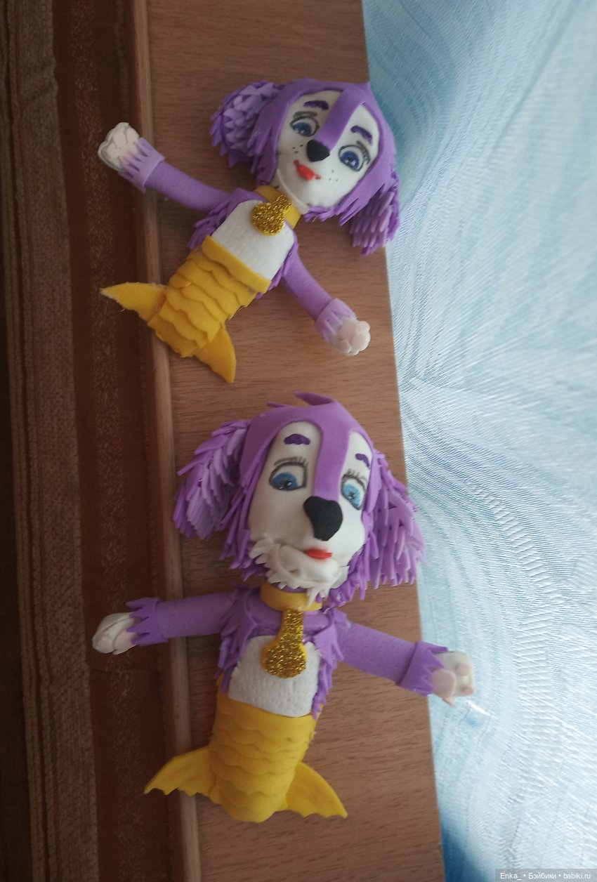 Рыбопес и рыбощенок из фоамирана