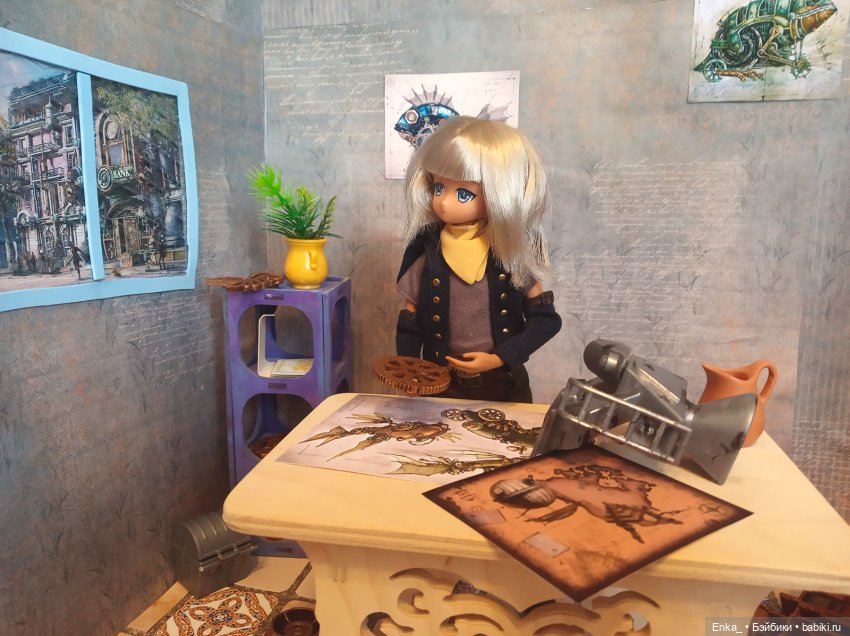 Квентин и Миюки в мастерской (Steampunk)