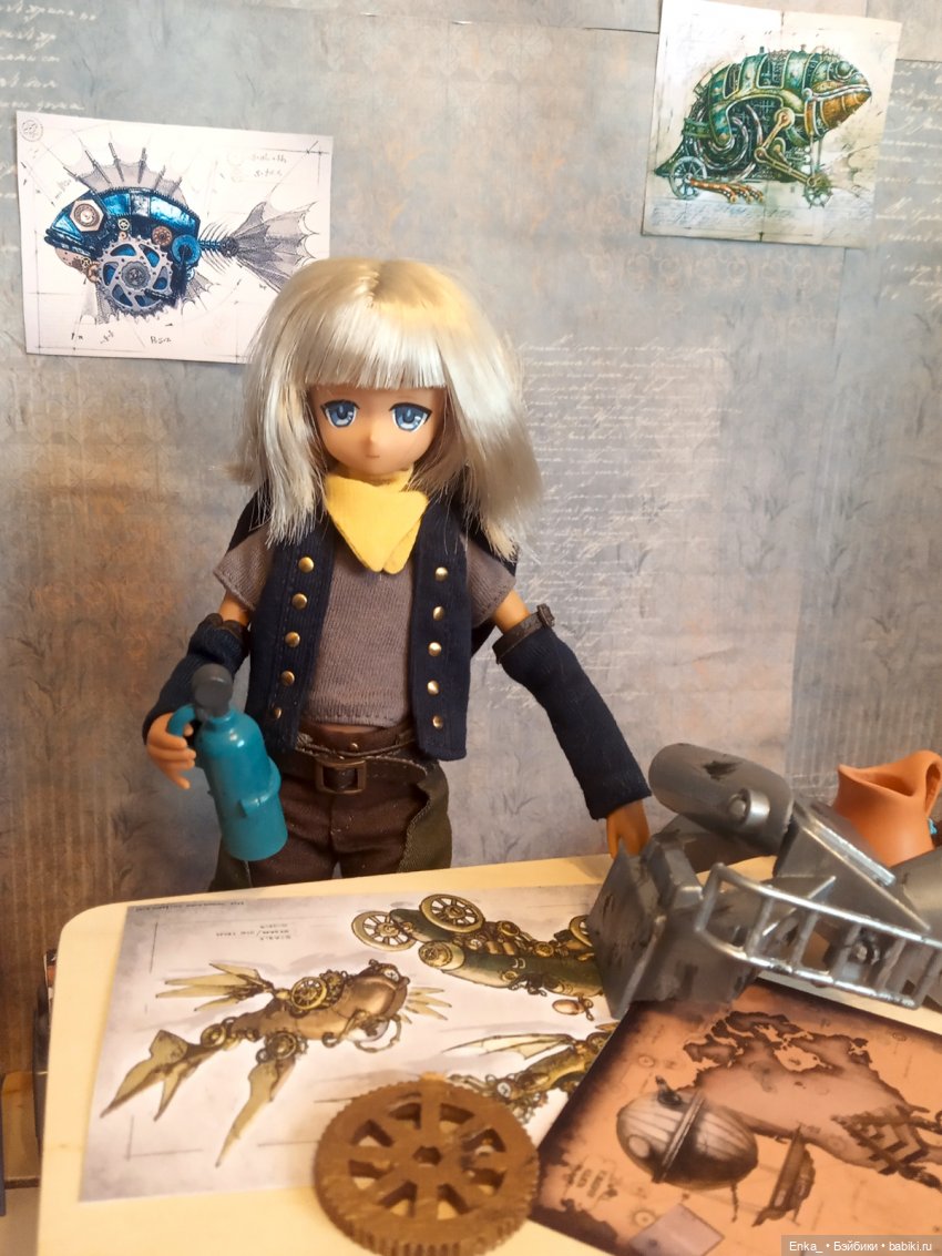 Квентин и Миюки в мастерской (Steampunk)