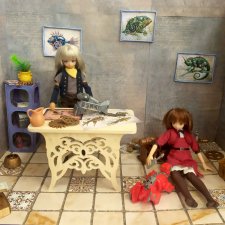 Квентин и Миюки в мастерской (Steampunk)