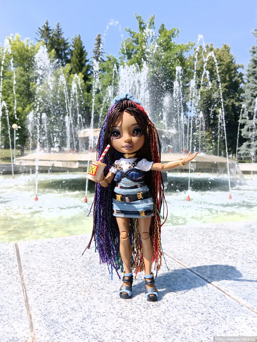 Кристина на фонтанах в Уфе