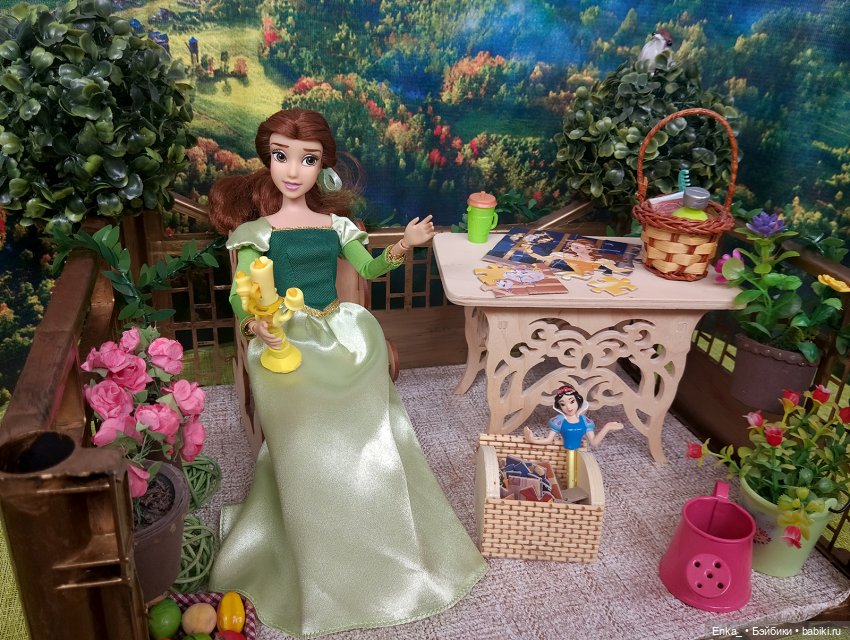 Уютный балкончик Белль — Куклы Disney Animators и Принцессы Диснея: Disney Store