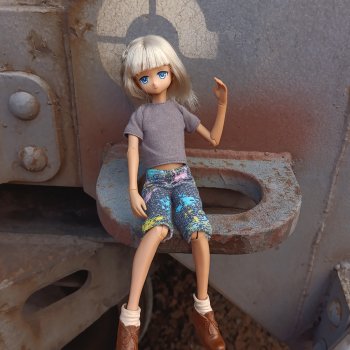 Квентин у поезда