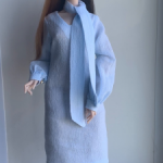 Голубое платье для пышных девочек Ольги Литвинович