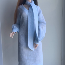 Голубое платье для пышных девочек Ольги Литвинович