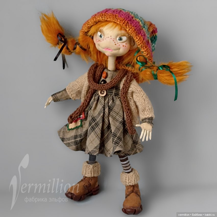 Пеппи Длинныйчулок кукла Астрид Линдгрен