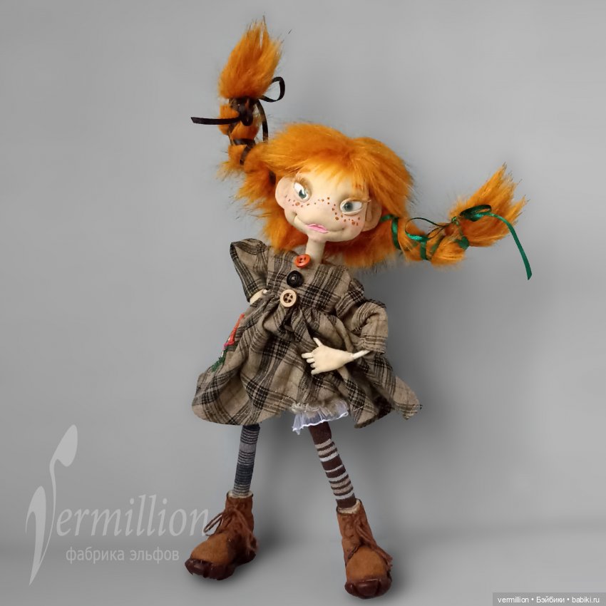 Пеппи Длинныйчулок авторская кукла