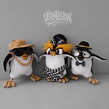 Пингвины, текстильные игрушки