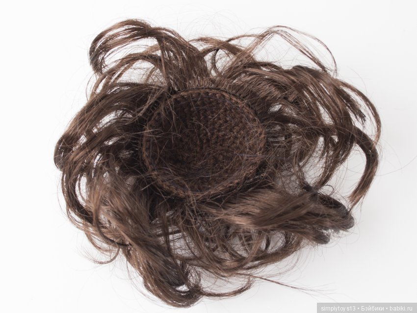 Паричок для Баболи на шапочке, связанной спицами или крючком (фото 7)