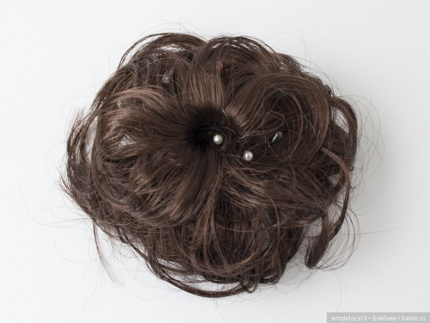 Паричок для Баболи на шапочке, связанной спицами или крючком (фото 5)