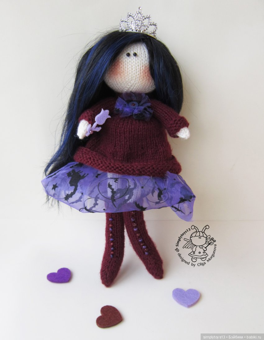 Паричок для Баболи на шапочке, связанной спицами или крючком