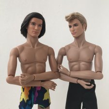 Мои идеальные парни (продолжение) или сравнение по скинтонам. Гибрид голов кенов и тел от Integrity Toys.