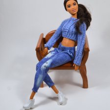 Деревянное кресло ручной работы для кукол Barbie, Integrity toys, Paola Reina