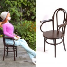 Венское деревянное кресло "Гиацинт" для кукол формата 1\3 SD (bjd, Doris, Звезда подиума,DBS)