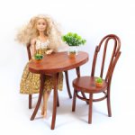 Мебельный венский гарнитур "Дуэт" для кукол Fashion Royalty, Barbie, Paola Reina: 2 стула и стол