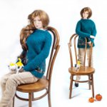 Венский деревянный стул "Лилия" для кукол формата 1\4, (Готц, FR 16, bjd, тедди), цвет "медовый"