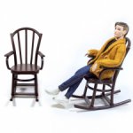 Венское кресло-качалка "Ирис" 1:6 для кукол 27-32 см (Barbie, Momoko, bjd)