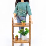 Деревянная этажерка 1:6 для кукол 28-32 см (Barbie, Integrity toys, Momoko, bjd)