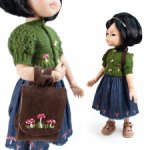 Набор "Мухоморы" для кукол Paola Reina: юбка, кофточка,рюкзачок
