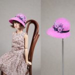 Фетровая шляпка "Розы" на обхват головы 10 см (Momoko. bjd)