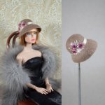 Фетровая шляпка "Розочки" для Poppy Parker, bjd