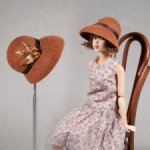 Фетровая шляпка "Перья" На обхват головы 10 см (Момоко, бжд)