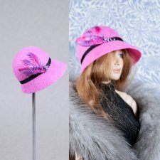 Фетровая шляпка для кукол с обхватом головы 12,5 см (Tokadolls 35, milim studio bjd)