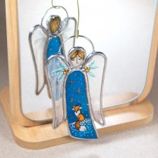 Витражный ангел "Лиса" в технике Тиффани