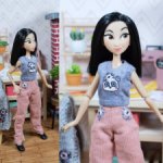 Майка "Панда" для кукол 1:12 (пижамные принцессы, тамагочи, momotale и др.)