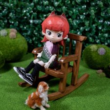 Кресло-качалка №2 для кукол 1:12 (пижамные принцессы, бжд,блайнд боксы)