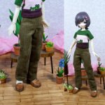 Вельветовые брюки для близнецов (blindbox Light and Shadow twins)