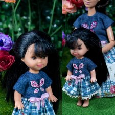 Платье "Бабочка" для кукол Kelly/Shelly, Penny's box, bjd