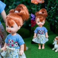 Платье "Цветочки" для кукол Kelly/Shelly, Penny's box, bjd