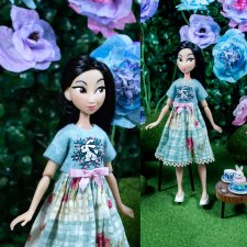 Платье "Кролик" с вышивкой для пижамных принцесс, бжд