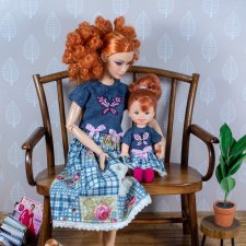 Диван "Барбарис" ручной работы для кукол 1:6 (Barbie, Momoko, bjd)