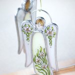 Витражный ангел "Орхидея" в технике Тиффани