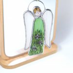 Витражный ангел "Ирисы" в технике Тиффани