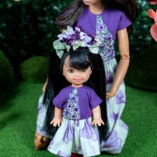 Платье "Полянка" для кукол Kelly / Shelly, Penny box, bjd