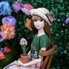 Соломенная шляпка  для кукол 1:6 (momoko, Integrity toys,bjd)